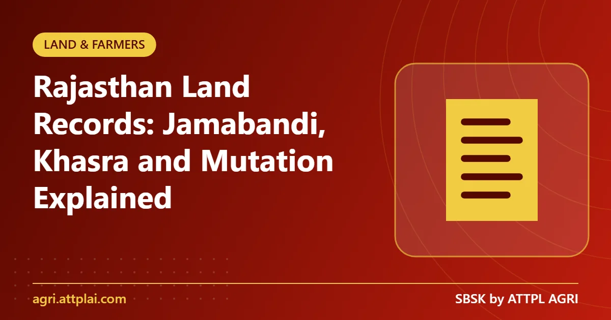 Rajasthan Land Records: Jamabandi, Khasra and Mutation Explained